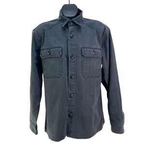 Taylor Stitch The Shop Shirt Boss Duck Coal Black Canvas Shacket